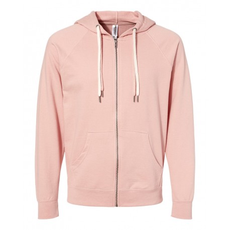 SS1000Z Independent Trading Co. SS1000Z Icon Lightweight Loopback Terry Full-Zip Hooded Sweatshirt ROSE