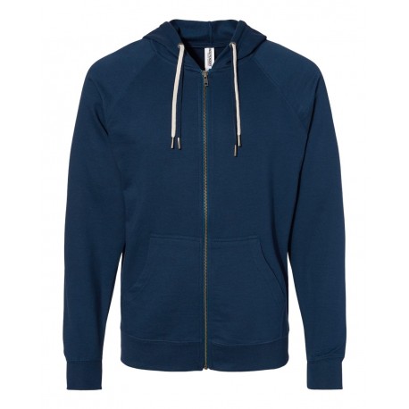 SS1000Z Independent Trading Co. SS1000Z Icon Lightweight Loopback Terry Full-Zip Hooded Sweatshirt INDIGO