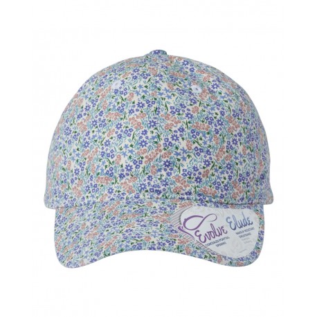 HATTIE Infinity Her HATTIE Women's Garment-Washed Fashion Print Cap Light Pink/ Floral