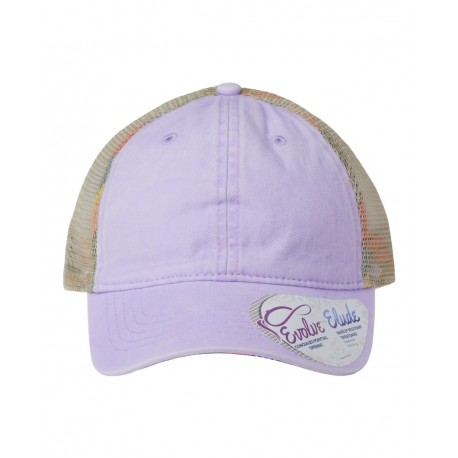 TESS Infinity Her TESS Women's Washed Mesh-Back Cap Lavender/ Stripes
