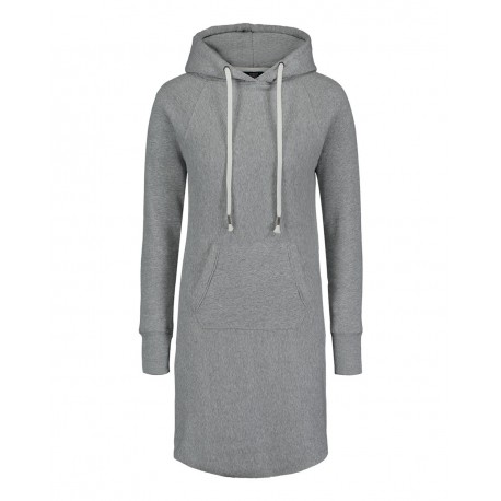 W2340 MV Sport W2340 Women's Suzie Hooded Sweatshirt Dress HEATHER GREY