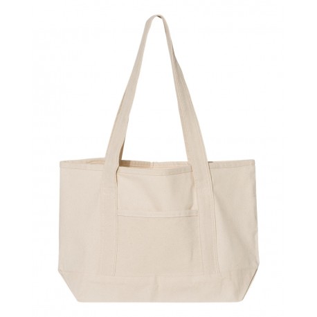 Q125800 Q-Tees Q125800 20L Small Deluxe Tote Natural/ Natural