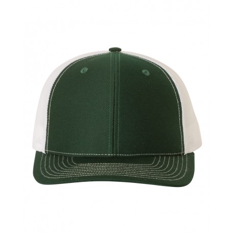 112 Richardson 112 Snapback Trucker Cap Dark Green/ White