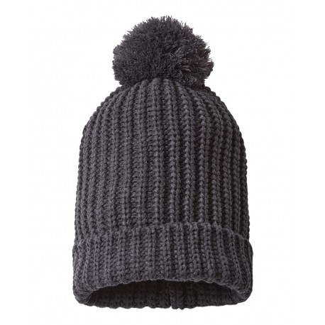 143R Richardson 143R Chunky Cable Beanie HEATHER CHARCOAL