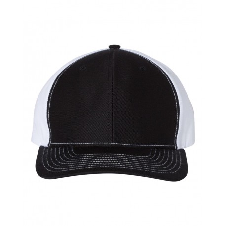 312 Richardson 312 Twill Back Trucker Cap BLACK/ WHITE