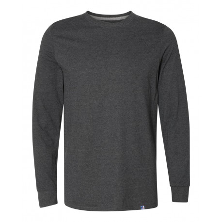 64LTTM Russell Athletic 64LTTM Dri Power CVC Performance Long Sleeve T-Shirt BLACK HEATHER