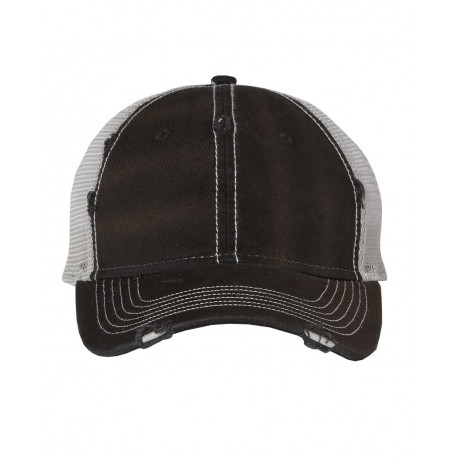 3150 Sportsman 3150 Bounty Dirty-Washed Mesh-Back Cap BLACK/ SILVER