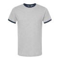 246 Tultex Heather Grey/ Navy