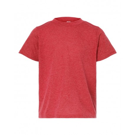 265 Tultex 265 Youth Poly-Rich T-Shirt HEATHER RED