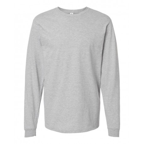 291 Tultex 291 Heavyweight Jersey Long Sleeve T-Shirt HEATHER GREY