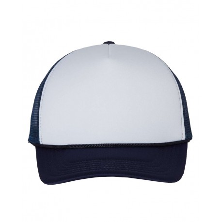 VC700 Valucap VC700 Foam Mesh-Back Trucker Cap WHITE/ NAVY