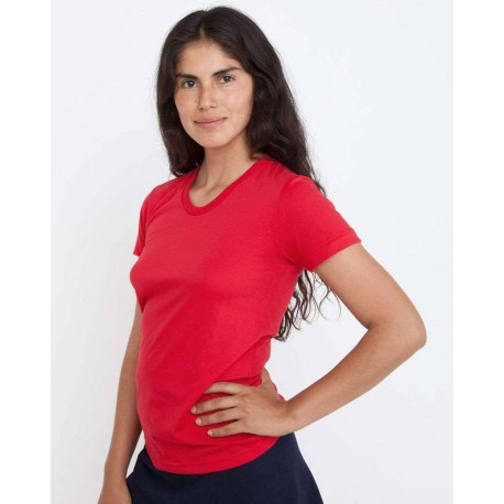 FF3001 Los Angeles Apparel FF3001 USA-Made Women's 50/50 T-Shirt RED