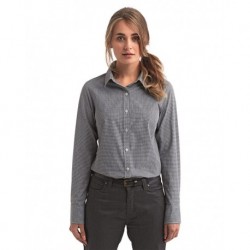 Artisan Collection by Reprime RP320 Women's Microcheck Gingham Cotton Shirt