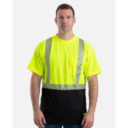 Berne Apparel HVK017 Hi-Vis Class 2 Color Blocked Pocket T-Shirt