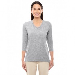 Devon & Jones DP184W Women's Perfect Fit Bracelet-Length V-Neck Top