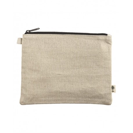 EC8402 Econscious EC8402 Hemp Pouch NATURAL/ BLACK