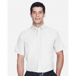 Harriton M600S Oxford Short Sleeve with Stain-Release