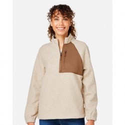 North End NE713W Women's Aura Sweater Fleece Quarter-Zip Pullover
