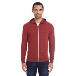 Threadfast Apparel 302Z Triblend Full-Zip Light Hooded Sweatshirt