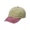 LP101 Adams Headwear Khaki/ Burgundy