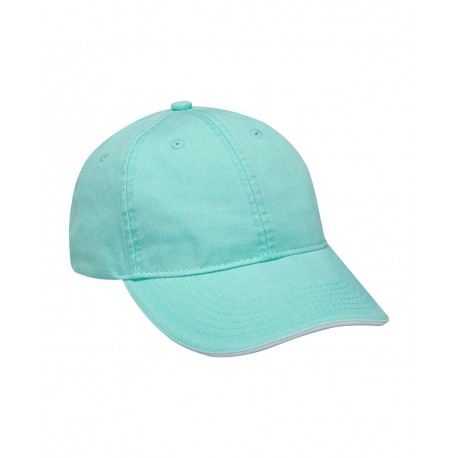LP107 Adams Headwear LP107 Icon Sandwich Cap Seafoam/ White