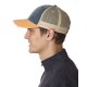 OL102 Adams Headwear Navy/ Tangerine/ Tan
