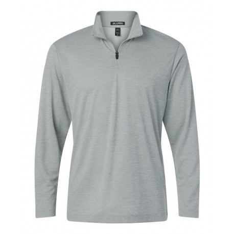 4HM700 AllPro 4HM700 Performance Melange Quarter-Zip Pullover SILVER MELANGE