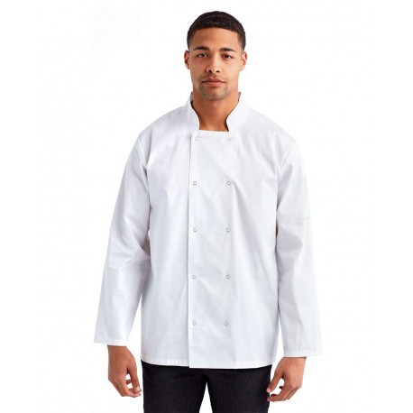 RP665 Artisan Collection by Reprime RP665 Ten Studded Front Chef Coat WHITE