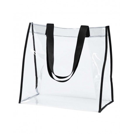 BE252 BAGedge BE252 Clear PVC Tote BLACK