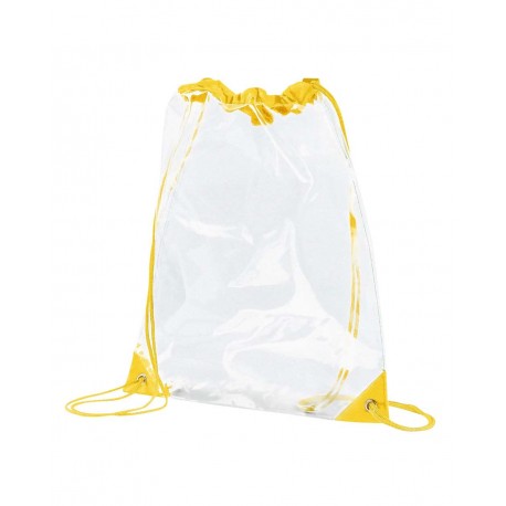 BE253 BAGedge BE253 PVC Clear Drawstring Bag YELLOW