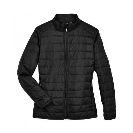 CE700W CORE365 CE700W Women's Prevail Packable Puffer Jacket BLACK