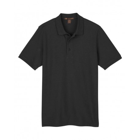 M205 Harriton M205 Valiant Cotton Snag Protect Polo BLACK