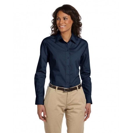 M510W Harriton M510W Women's Essential Poplin NAVY