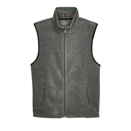 M985 Harriton M985 Fleece Full-Zip Vest CHARCOAL