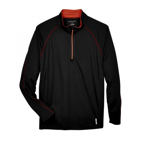 88187 North End 88187 Radar Performance Quarter-Zip Pullover Black/ Classic Red