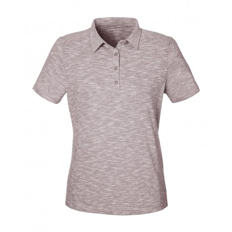NE115W North End NE115W Women's Eclipse Jacquard Polo BURGUNDY HEATHER