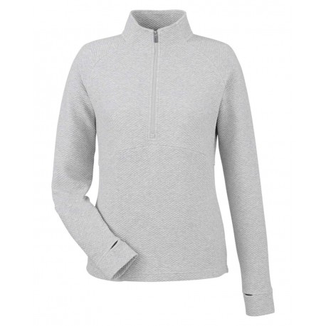 NE725W North End NE725W Women's Spirit Textured Quarter-Zip Pullover PLATINUM HEATHER