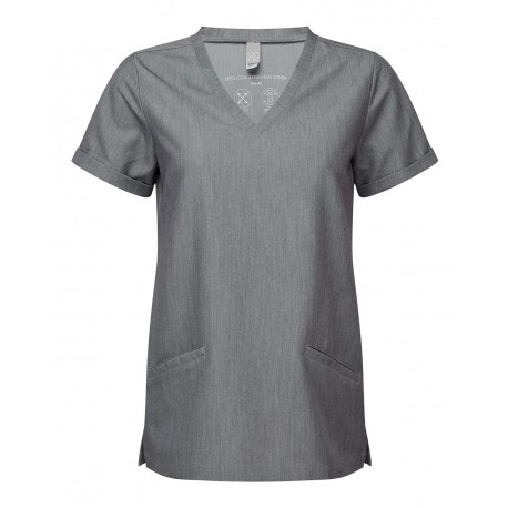 NN310 Onna NN310 Women's Invincible V-Neck Stretch Scrub Top Dynamo Grey