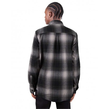 SHHFS Shaka Wear SHHFS Plaid Flannel Overshirt SHADOW/ BLACK