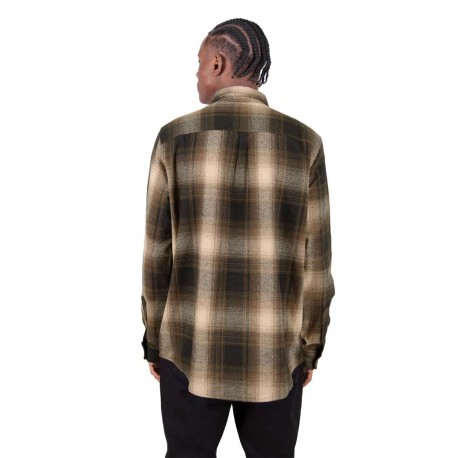 SHHFS Shaka Wear SHHFS Plaid Flannel Overshirt Brown/ Black