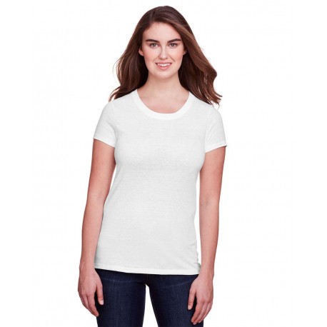 202A Threadfast Apparel 202A Women's Tri-Blend Short-Sleeve T-Shirt Solid White Triblend