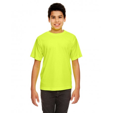 8420Y UltraClub 8420Y Youth Cool & Dry Sport Performance Interlock T-shirt BRIGHT YELLOW