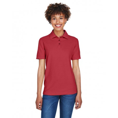 8541 UltraClub 8541 Women's Whisper Pique Polo CARDINAL
