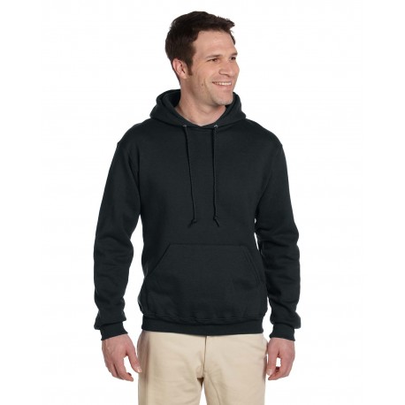 4997 Jerzees 4997 Adult Super Sweats Nublend Fleece Pullover Hooded Sweatshirt BLACK