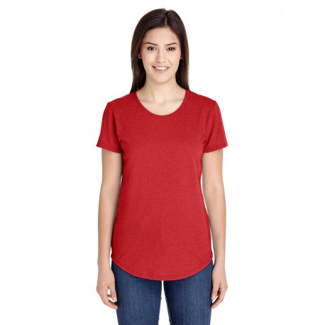 6750L Anvil 6750L Ladies' Triblend T-Shirt HEATHER RED