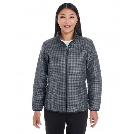 NE701W North End NE701W Ladies' Portal Interactive Printed Packable Puffer Jacket HOUNDSTOOTH 156