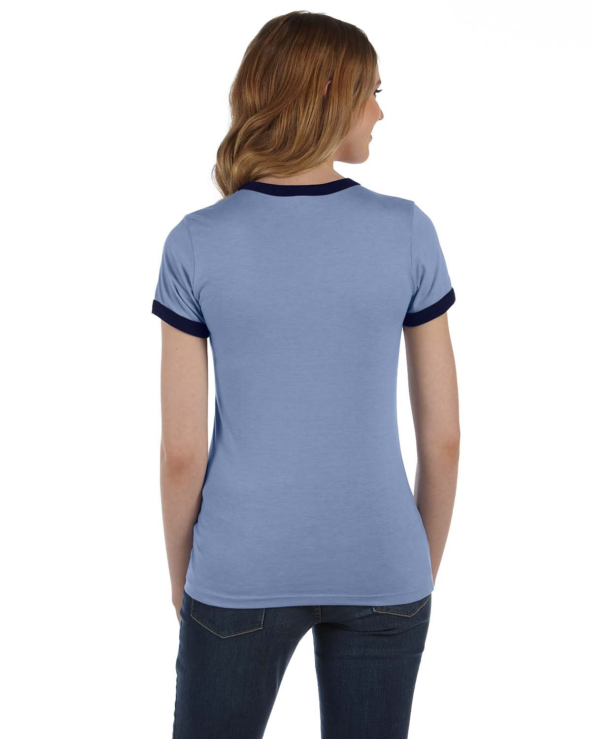 Bella + Canvas B6050 Ladies' Jersey Short-Sleeve Ringer T-Shirt