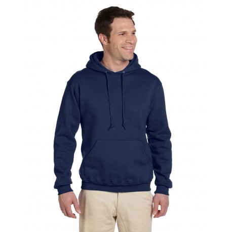 4997 Jerzees 4997 Adult Super Sweats Nublend Fleece Pullover Hooded Sweatshirt J NAVY