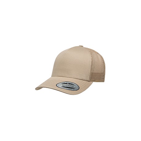 6506 Yupoong 6506 Adult 5-Panel Retro Trucker Cap KHAKI