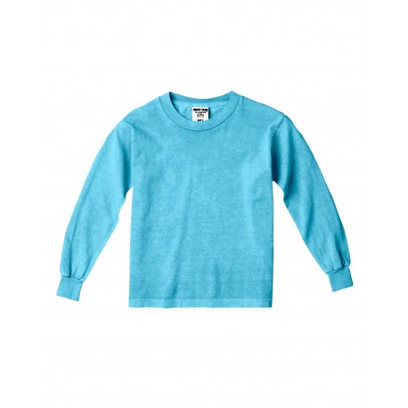 C3483 Comfort Colors C3483 Youth Garment-Dyed Long-Sleeve T-Shirt LAGOON BLUE